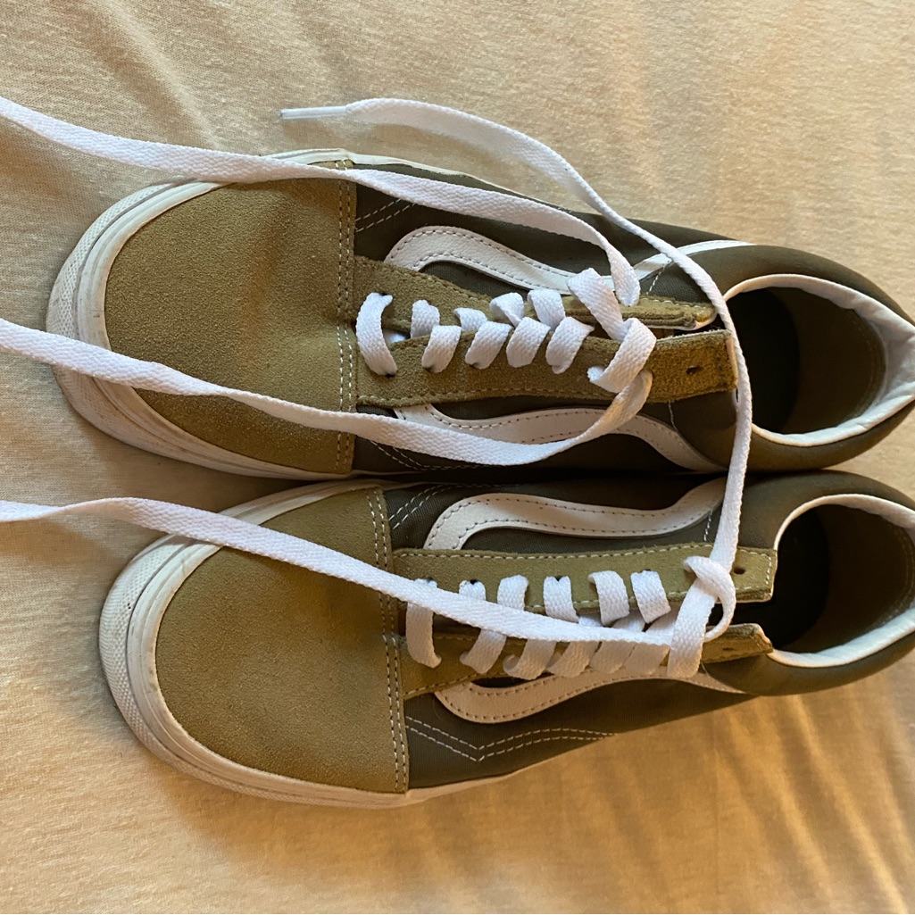 Olive Green Two Tone Vans